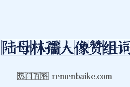 陆母林孺人像赞组词是什么意思的图片